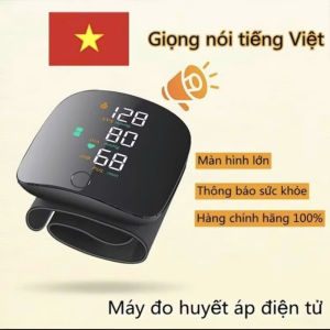 Đo Huyết Áp Và Nhịp Tim Chính Xác Tại Nhà Với Máy Đo Cổ Tay Thông Minh Giọng Nói Tiếng Việt Bản Sạc Pin Màn Hình LED
