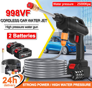 Wireless Car Washer 998VF Lithium Battery Portable High Pressure Washer Cleaning Water Gun Garden Sprayer High Pressure Water Pump Cordless Car Washer Water Handheld Spray Gun