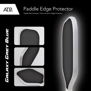 AT.PICK Galaxy Grey Blue Pickleball Paddle Edge Protection Film / Racquet Side Tape / Full Length Paddle Protection