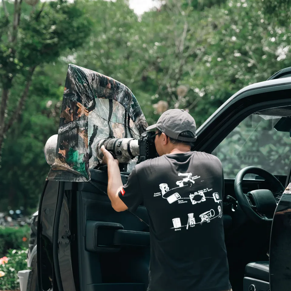 SMALLRIG Vehicle Shooting Curtain Set, Camouflage Mesh For Wildlife - View #10