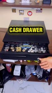 UNA Cash box with drawer Safe money box with Lock Cash Register Drawer Cashier Box Supermarket【Fast Shipping】