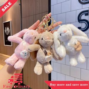 [COD] Dễ thương Bunny phim hoạt hình móc chìa khóa đồ chơi sang trọng sang trọng Satchel Bunny Keychain
