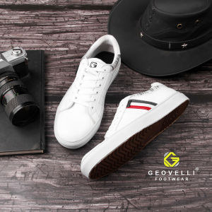 Sepatu Sneakers Pria Lokal Geovelli Sepatu Cowok Bertali Trendy High Quality Original Sepatu Keren