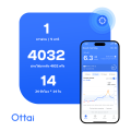 Ottai CGM Kit เครื่องวัดระดับน้ำตาลในเลือดแบบต่อเนื่อง 1 เซ็นเซอร์ + 1 เครื่องส่งสัญญาณ ไม่ต้องจิ้มนิ้ว Continuous Glucose Monitor Full Set. 