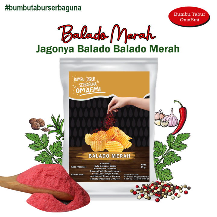 Bumbu Bubuk {balado Merah} {balado Merah} 25gr Bumbu Tabur Aneka