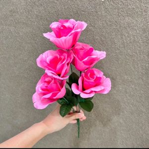 Bunga Mawar Rose Tropis Premium Asia X5 (Satuan) Bunga Dekorasi Palsu Plastik Hiasan Dekorasi Buket WeddingBunga Mawar Rose Tropis Premium Asia X5 (Satuan) Bunga Dekorasi Palsu Plastik Hiasan Dekorasi Buket Wedding