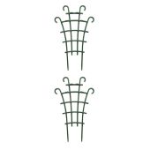 BIMI 2PCS Stackable Plant Climbing Trellis Fixed Rod Plastic Plant Cages Solid Frame Trellis Plant Climbing Support Plant Care