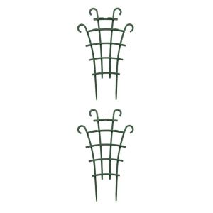 BIMI 2PCS Stackable Plant Climbing Trellis Fixed Rod Plastic Plant Cages Solid Frame Trellis Plant Climbing Support Plant Care