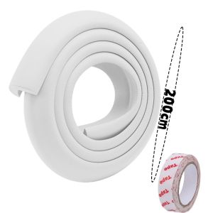 2M L-shaped Table Edge Anti-collision Strip - Baby Safety - Desk Corner Guards Pad - Foam Bumper Free Tape - Thickened Self Adhesive - Furniture Corner Protector Strips