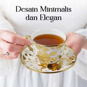 Set Cangkir Keramik dengan tatakan 6 in 1 European Style