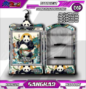 Stiker Decal Sangkar/Kandang Burung Kotak Design Terbaru- Sticker Ebod Kosan Oriq Jaya Full Design