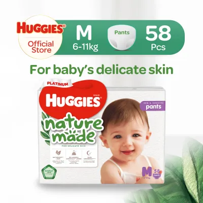 Huggies Platinum Naturemade Pants M 58s