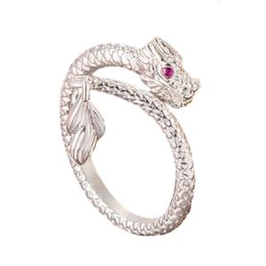 Stylish Open Rings Versatile Dragon Shape Rings Adjustable Opening Rings Ornaments Minimalist Accessory