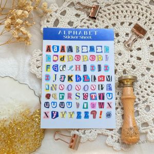 Sticker huruf / sticker alphabet / sticker decoration / sticker deco / sticker journaling Alphabet Stickers | stiker abjad | stiker abc | stiker alphabet | stiker huruf | stiker a-z | stiker jurnal | stiker hp | stiker laptop | stiker murah