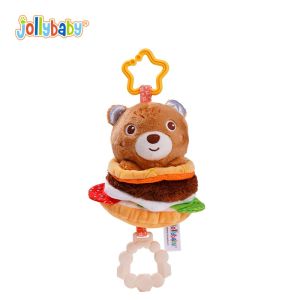 Jollybaby Baby Musical Pull String Hanging Toy for Stroller Car Seat Crib Play Gym Teether Crinkle Sensory Toy 0m+