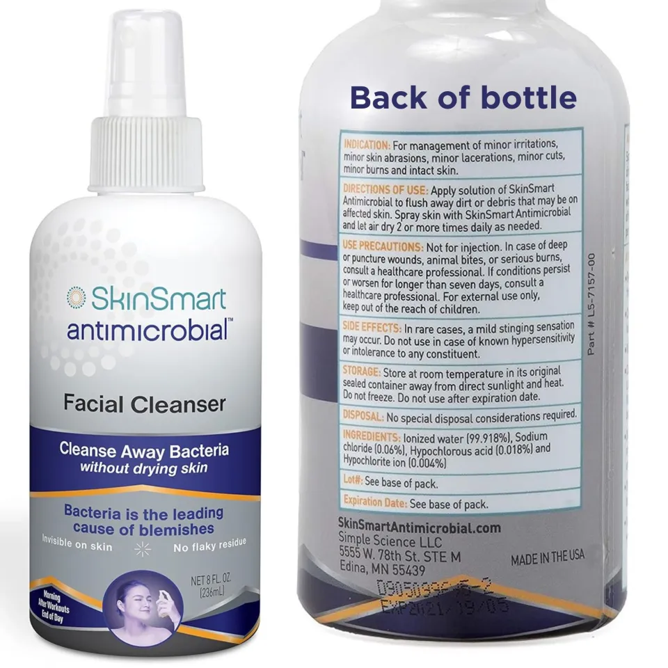 SkinSmart Antimicrobial Eczema Therapy Spray - Hypochlorous Acid For Skin Healing, 8oz