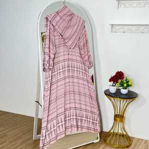 DRESS ETNIK SET HIJAB MOTIF RAYON PREMIUM