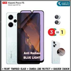 Paket 3in1 Tempered Glass 10D Anti Blue Light For POCO F5 X5 PRO 5G M3 PRO 5G M3 X3 X3 NFC X3 PRO