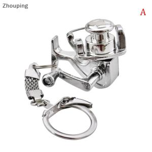 【ZP】 Flash Sale Cute 1Pcs Alloy Fishing Reel Drum Pendant Keychain Key Wheel Outdoor Fishing Tackle