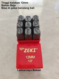 Alat Ketok Angka 12mm Zeki Japan Number Punch Zeki Angka Ketok 12mm Zeki Japan