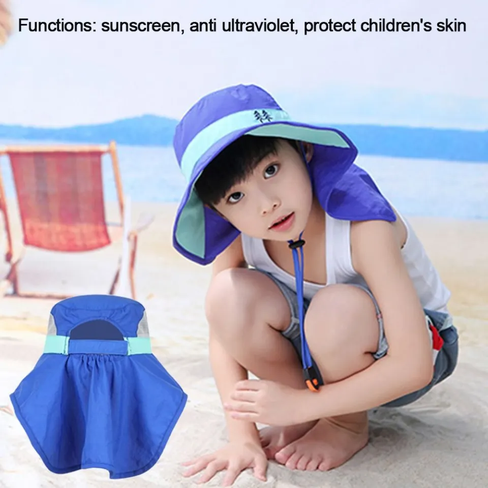 JIYAN2866 Outdoor Sunscreen Beach Cap Boy Girl Wide Brim Cap