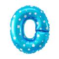 (Warna BIRU) 1 Pcs Balon huruf/balon nama/balon angka/balon ulang tahun/balon foil ukuran 40 cm. 