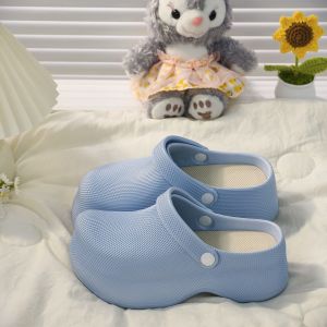 [Free Shipping] 6CM Thick-Soled Height-Increasing EVA Slip-On Mules For Women Versatile Clogs