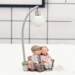DFYER56 Living Room Modern Golden wedding Sweety Home Decoration DIY Sweety Lovers Grandparents Model Couples Figurine Lovers Figurine