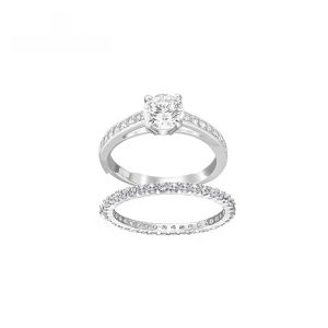 925 Silver Swarovski Swan Ring with Diamonds - Suitable for the Luxurious Woman