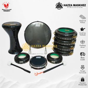 PROMO Rebana Hadroh Jepara Full Set Alat Hadroh Standar Darbuka Alumunium Cor