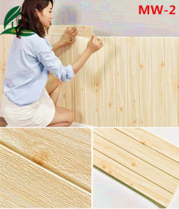 3D foam three-dimensional wallpaper 70x70cm 35X35CM self-adhesive wall fence wood grain board wall decoration board foam paint wall sticker wallpaper anti-moisture and anti-mould BHW