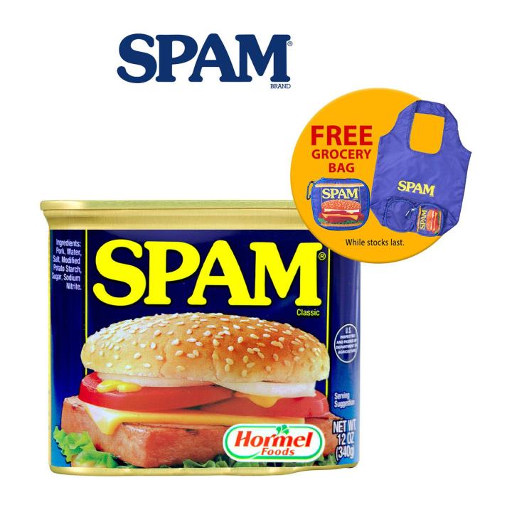 SPAM Classic Pork Ham Canned Luncheon Meat - 12 Ounce Cans, Pack Of 12 - No Trans Fat, Made In USA