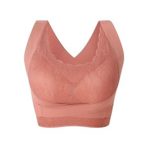 MS Sport Bra Wanita Terbaru Tanpa Kawat Menegak Bahu Dengan Sempurna Naik Kencang Pembentuk Postur Tubuh Posture Corrector BH Penaik Payudara Seamless Pengait Depan Punggung Tali Silang Olahraga Berlari Yoga Jogging