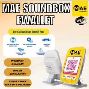 MAE Maybank QR Soundbox Ewallet Speaker for merchant