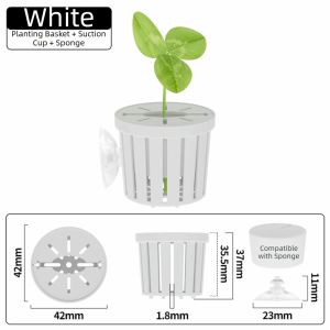 NOBLELUX Glass Pot Fish Tank Hydroponic Planting Basket Planted Tank Water Plant Stand Aquarium Planter Cups Suction Cup Fish Tank Plant Cup for Fish Tank
