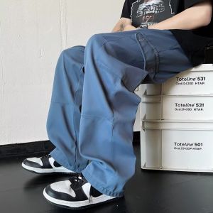 cargo 4pocket slim fit 🔥 Good quality 💯 Cotton 🔥M-5XLSeluar Panjang Lelaki Long Loose Fit Straight Cut Bottom Cargo