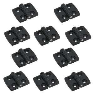 WENTIVV 5/10 PCS Black Single Metal Axle for Furniture Bearing Butt Window with Screws Jewelry Box Hinges Hardware Drawer Hinges Cabinet Accessories