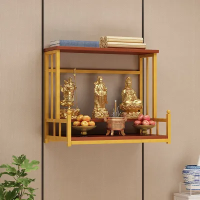 Prayer Table Buddna Shrine Cabinet Altar Cabinet Buddha Altar Cabinet God Desk Wall-Mounted Small Hanging God Desk Wall-Mounted New Wealth Table Bodhisattva Stand 神台桌