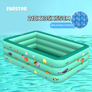 Inflatable Swimming Pool Kids Swimming Pool Thickened 3 Layer Outdoor swimming pool Rectangular