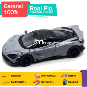Diecast Miniatur Mainan Mobil Sedan Sport Balap Mclaren 675LT Besi Metal LED 1/32