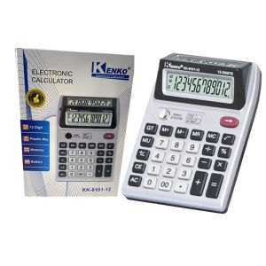 JH KK-8101 High-quality Dual-screen calculator 12-digit Large-screen calculator desktop calculator with Money Detector on side (Not included Battery)