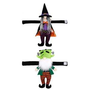 Witches And Frogs Themed Window Curtain Tie Halloween Homes Decoration Polyester Materials Safe For Children Pet Quick Setups Party Accessories