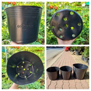Chậu nhựa C10 đen dẻo trồng cây hoa quy cách 25cmx20cm combo 10 cái| Minh Hân Garden