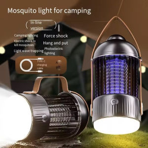 New LED mosquito killer lamp 2025 household electric shock mosquito repellent indoor and outdoor camping lamp flashlight mosquito killer lamp 2-in-1 dual-use