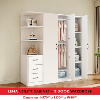FINSSO LENA Seating Corner Cabinet Corner Cabinet Triangle Cabinet Restaurant Wine Cabinet Sofa Side / Wardrobe / 2 Door wardrobe / 3 Door wardrobe