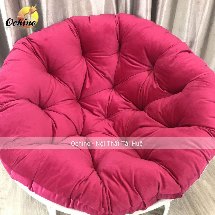 (FREE SHIP) Đệm lót ghế pasapan thư giãn cao cấp, nệm Tròn ghế Papasan size 1m1 dày đẹp (có sẵn)