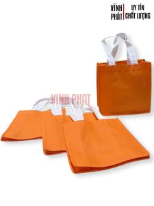 Túi Vải Không Dệt Màu Cam Đựng Quà Tặng Thân Thiện Môi Trường - VĨNH PHÁT