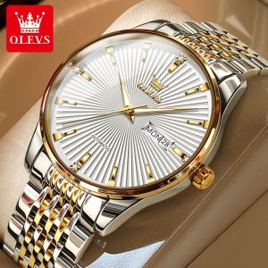 OLEVS watch for mens original 2023 super luxury fully automatic mechanical mens watch deep waterproof sapphire scratching mirror calendar fashion atmospheric dial design handsome and exquisite versatile mens watch