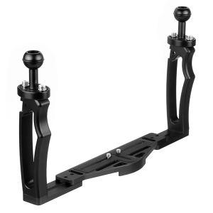 20240708 Adjustable Dual Handle Tray Stabilizer Rig Diving Upgrade for Insta360 X5 ONE RS/X4/ X3 / X2 / ONE R / SJCAM GoPro/ DJI OSMO action /Canon / Sony / DSLR Camera Smartphone Underwater Housing Bracket
