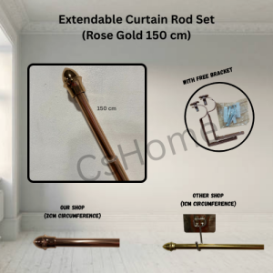 "Extendable Curtain Rod Set Available in Vibrant Colors Aluminum Alloy 3/4 58inches/78inches 6 colors"